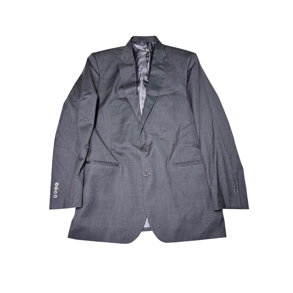 Brooks Brothers 1818 Madison Gray Wool Blend Blazer Jacket Men 44R Woven ItLy